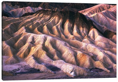 Dawn At The Badlands In Death Valley Canvas Art Print - Badlands National Park