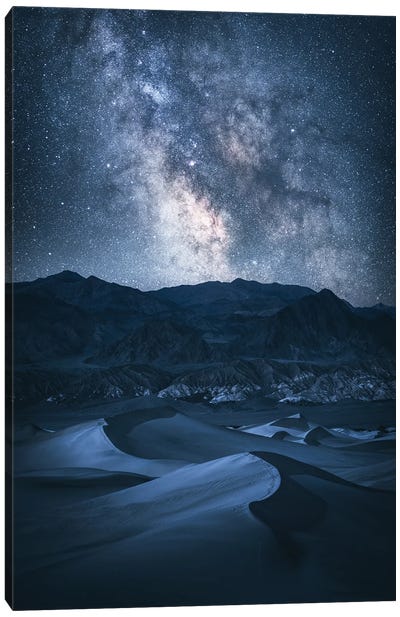 The Milky Way Above The Desert Canvas Art Print - Milky Way Galaxy Art