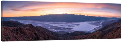 Death Valley Sunset Overlook Canvas Art Print - Daniel Gastager