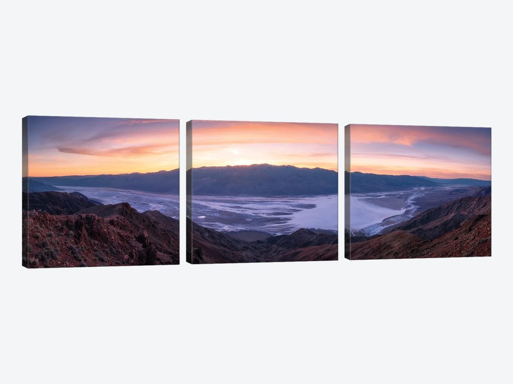 Death Valley Sunset Overlook by Daniel Gastager 3-piece Canvas Print