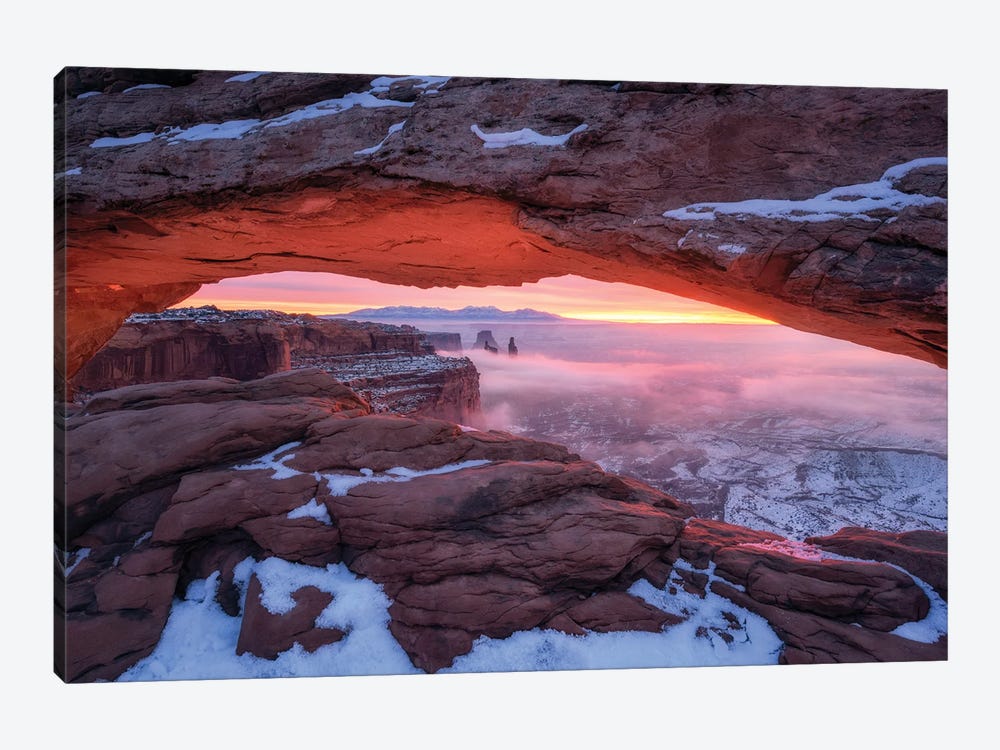 Glowing Sunrise At Mesa Arch by Daniel Gastager 1-piece Canvas Artwork