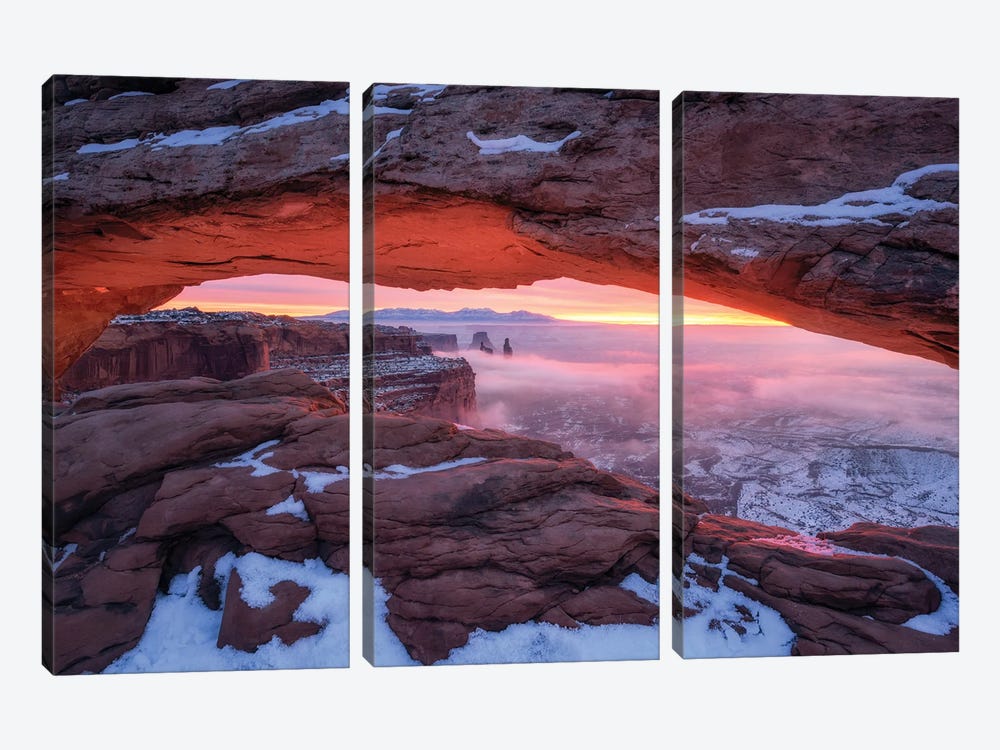 Glowing Sunrise At Mesa Arch by Daniel Gastager 3-piece Canvas Artwork