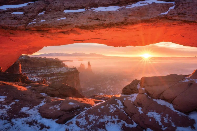 Golden Sunrise At Mesa Arch