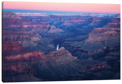 A Cold Winter Morning At Grand Canyon Canvas Art Print - Grand Canyon National Park Art