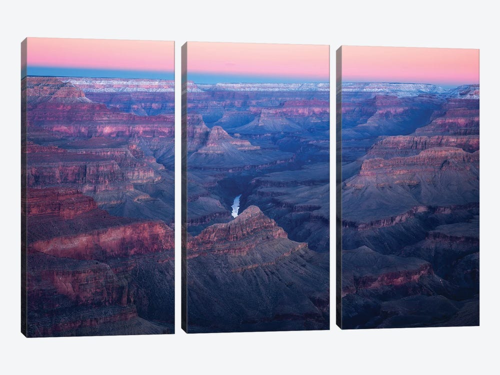 A Cold Winter Morning At Grand Canyon by Daniel Gastager 3-piece Canvas Art Print