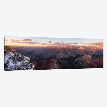 A Grand Canyon Sunset Panorama Canvas Print #DGG282} by Daniel Gastager Canvas Art