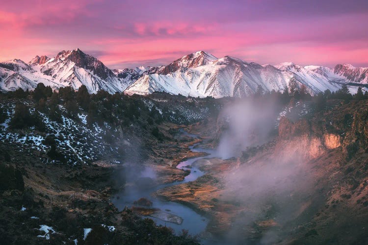 Hot Creek Sunrise In California