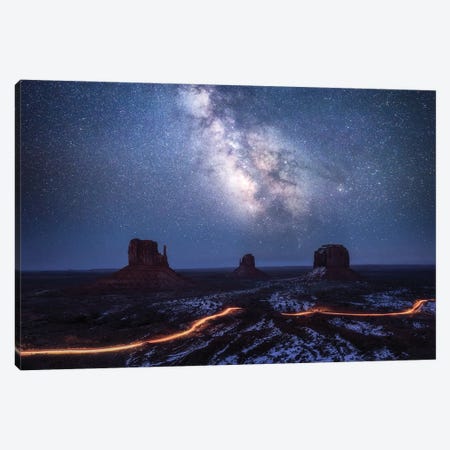 The Milky Way Above Monument Valley Canvas Print #DGG286} by Daniel Gastager Art Print