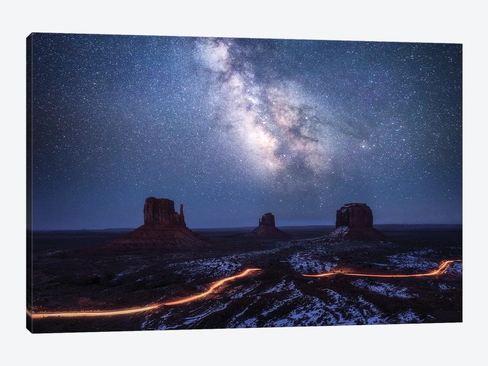 The Milky Way Above Monument Valley by Daniel Gastager 1-piece Art Print