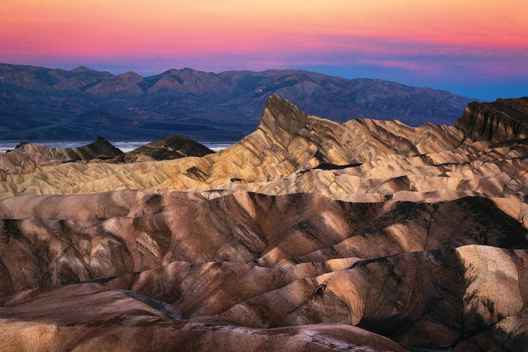 Sunrise At Zabriskie Point In Death Valley