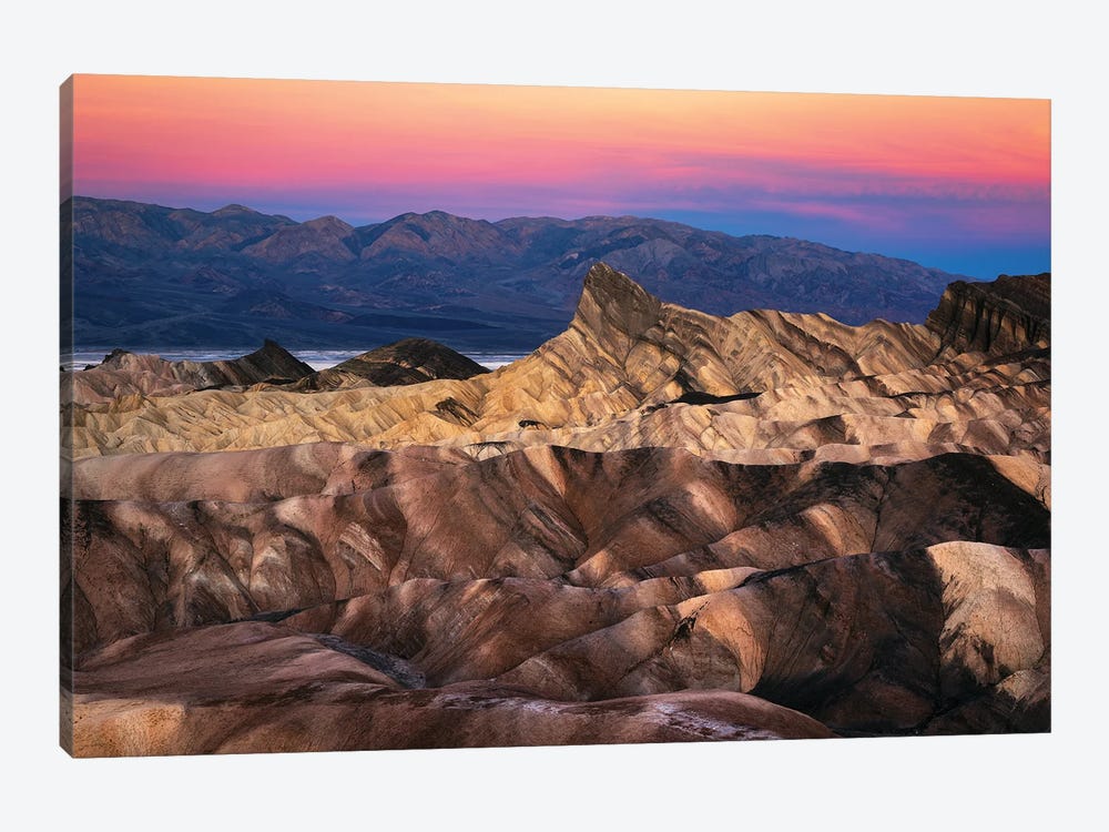 Sunrise At Zabriskie Point In Death Valley by Daniel Gastager 1-piece Canvas Wall Art