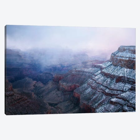 A Misty Winter Evening At The Grand Canyon Canvas Print #DGG288} by Daniel Gastager Canvas Artwork