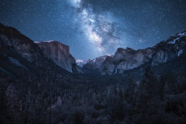 Large Photography - Canvas Prints: The Milky Way Above Yosemite National Park by Daniel Gastager