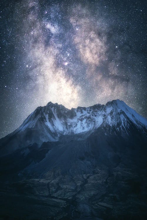 Milky Way Above Mount St Helens