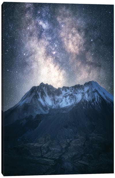 Milky Way Above Mount St Helens Canvas Art Print - Milky Way Galaxy Art