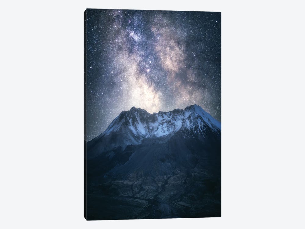 Milky Way Above Mount St Helens by Daniel Gastager 1-piece Canvas Artwork