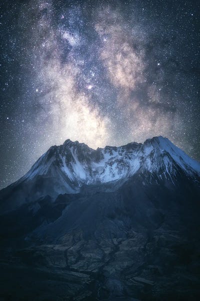 Daniel Gastager: Milky Way Above Mount St Helens by Daniel Gastager