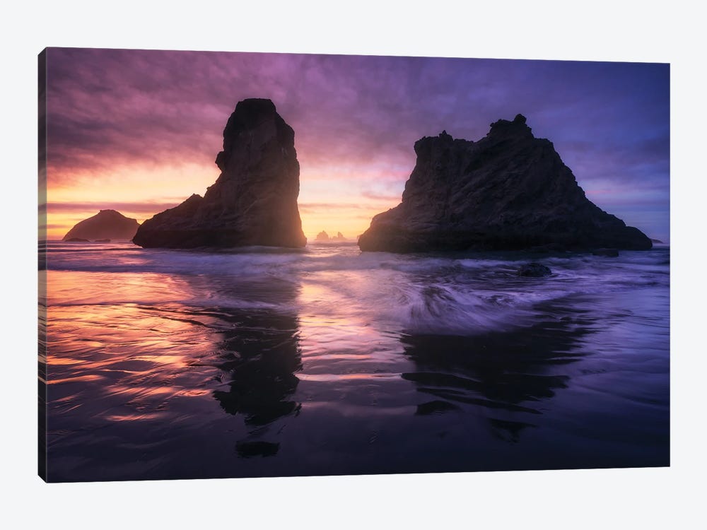 Bandon Beach Sea Stacks At Sunset by Daniel Gastager 1-piece Art Print