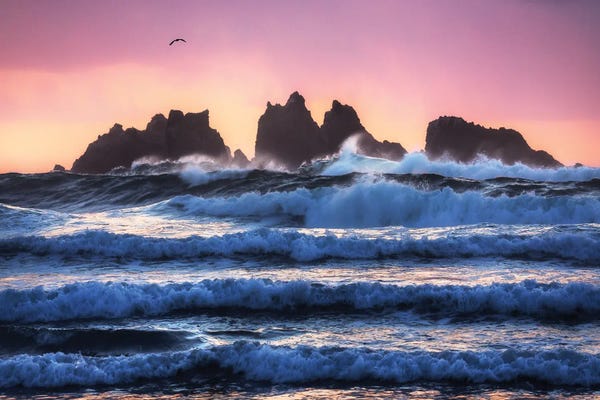 Daniel Gastager: Bandon Beach Wave Layers by Daniel Gastager