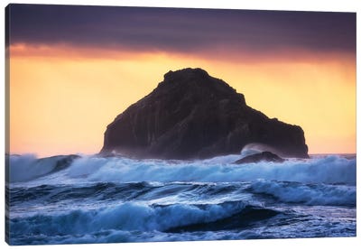 Bandon Wild Coast Sunset Canvas Art Print - Oregon Art