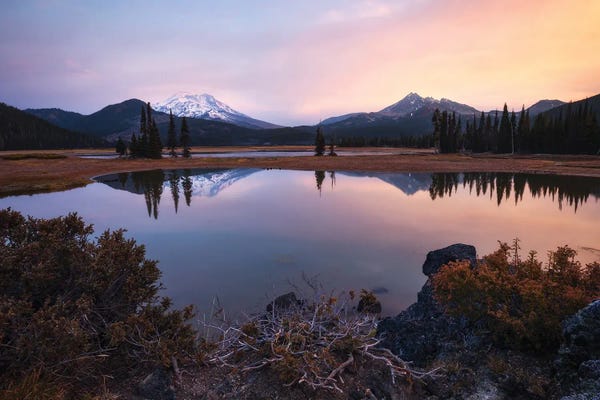 Daniel Gastager: A Calm Morning At The Lake In Oregon by Daniel Gastager