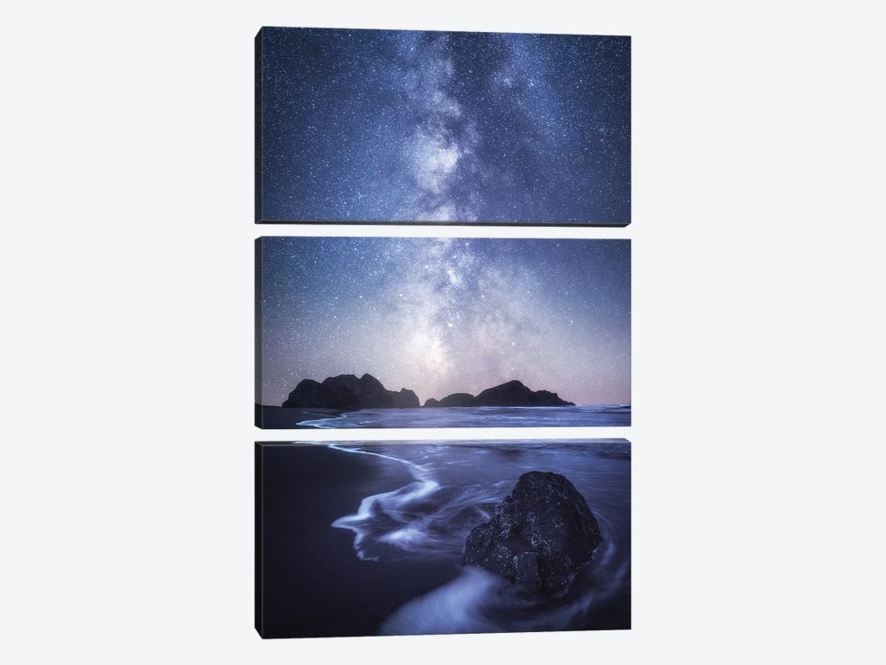 Milky Way Above The Coast Of Oregon by Daniel Gastager 3-piece Canvas Print