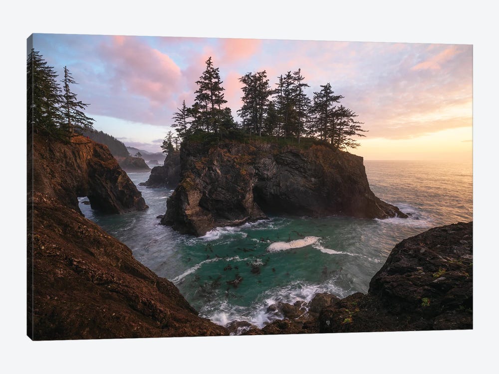 Sunset At The Oregon Coast by Daniel Gastager 1-piece Canvas Wall Art