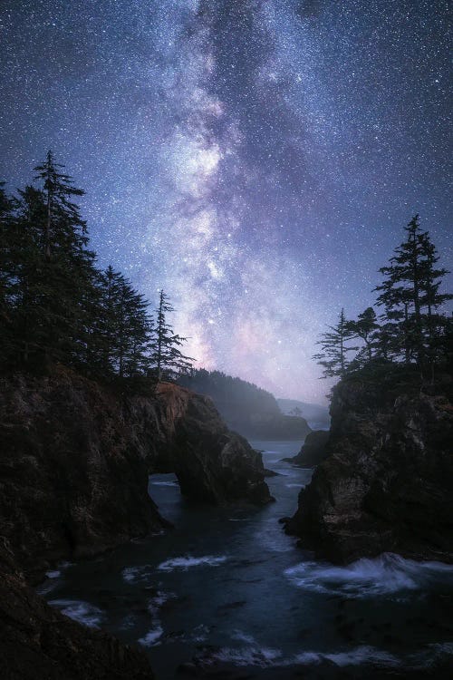 Milky Way Above The Wild Coast Of Oregon