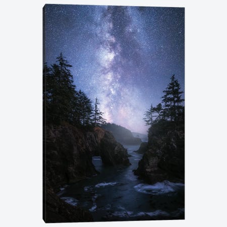 Milky Way Above The Wild Coast Of Oregon Canvas Print #DGG312} by Daniel Gastager Canvas Art