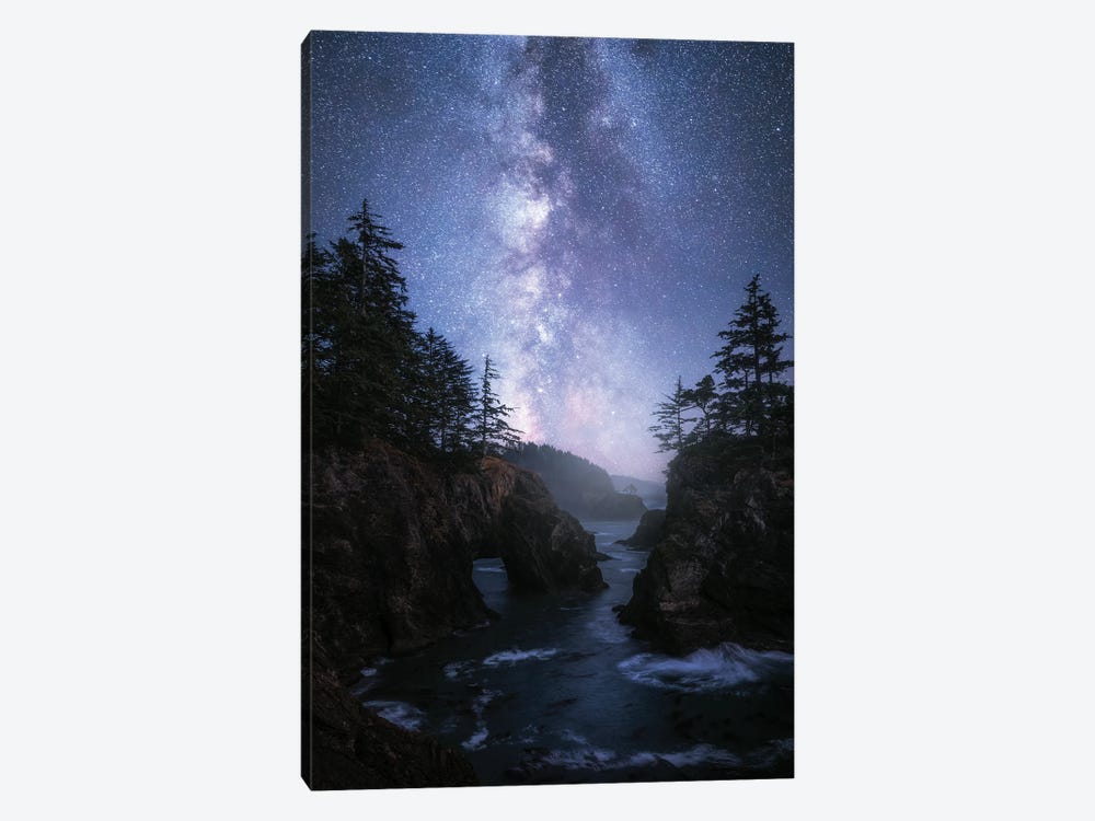 Milky Way Above The Wild Coast Of Oregon by Daniel Gastager 1-piece Canvas Print