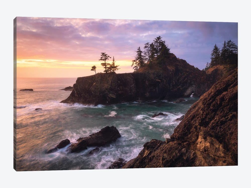 Sunset At The Wild Coat Of Oregon by Daniel Gastager 1-piece Canvas Wall Art