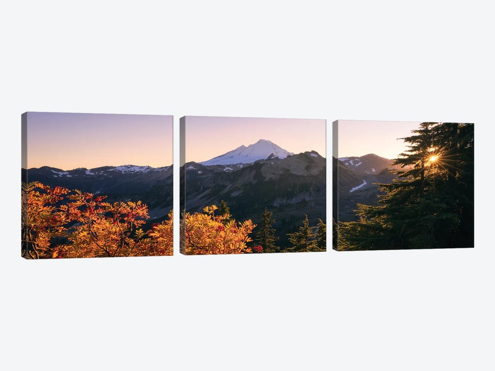 Mount Baker Autumn Panorama by Daniel Gastager 3-piece Canvas Wall Art