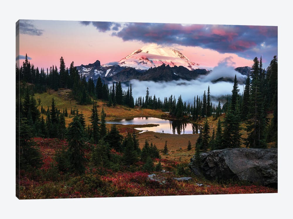 Fall Sunrise At Tipsoo Lake by Daniel Gastager 1-piece Art Print