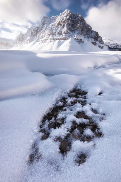 Daniel Gastager: Cold Winter Morning At Bow Lake In Canada by Daniel Gastager