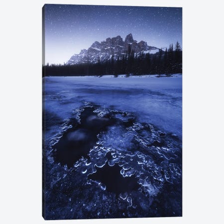 Frosty Night At Castle Mountain In Alberta Canvas Print #DGG326} by Daniel Gastager Canvas Wall Art