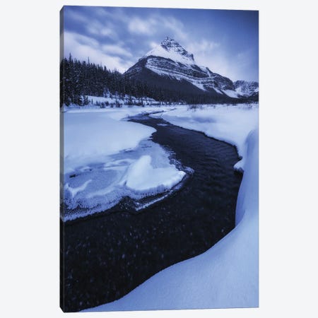 Winter Blue Hour In The Rocky Mountains Canvas Print #DGG329} by Daniel Gastager Art Print