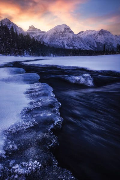 Daniel Gastager: Winter Sunrise In Jasper National Park by Daniel Gastager