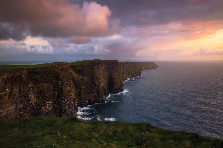 Sunset At The Cliffs Of Moher In Ireland