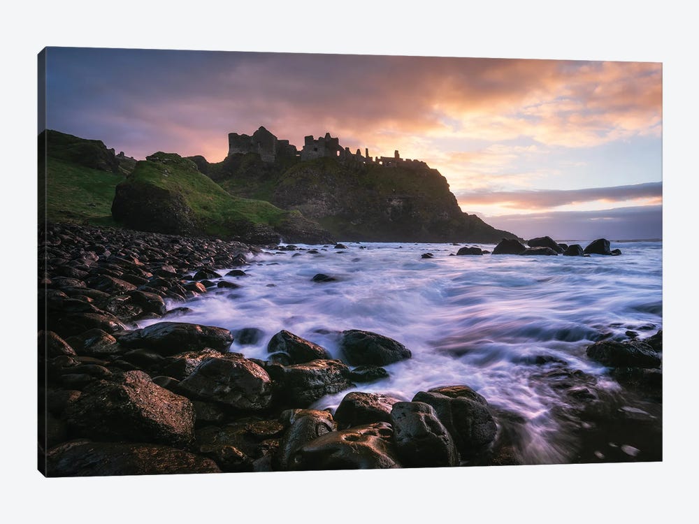 Sunset At The Coast Of Northern Ireland by Daniel Gastager 1-piece Canvas Wall Art