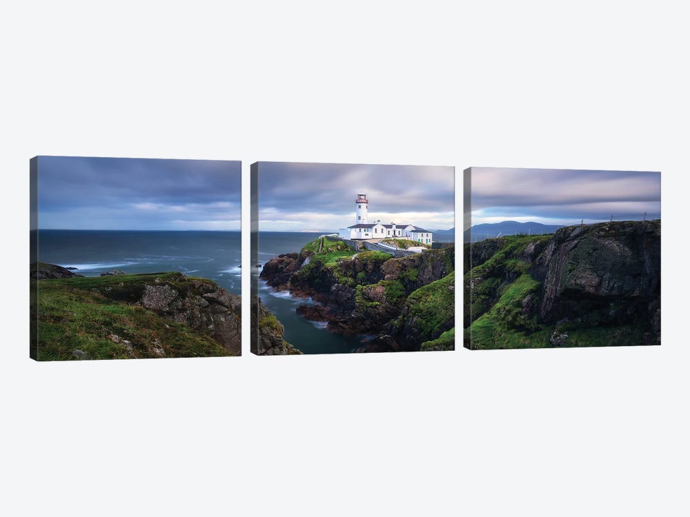 Fanad Head Lighthouse Panorama In Ireland by Daniel Gastager 3-piece Art Print