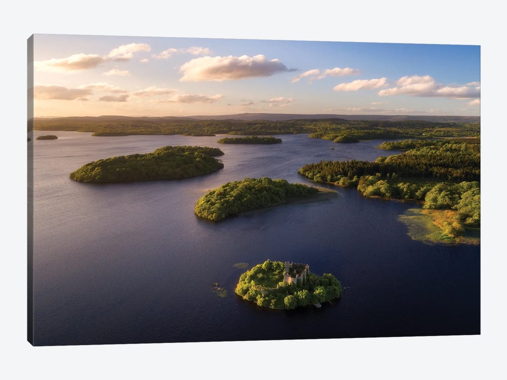 An Irish Lake At Sunset From Above by Daniel Gastager 1-piece Canvas Artwork
