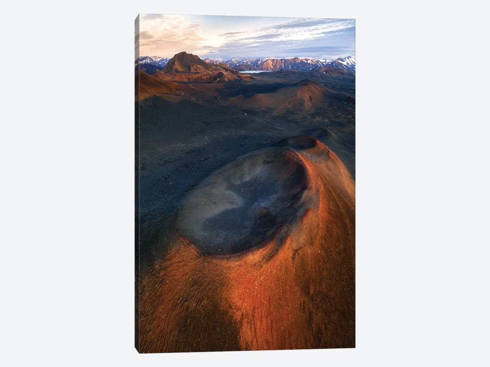 A Red Crater From Above In The Icelandic Highlands by Daniel Gastager 1-piece Canvas Art