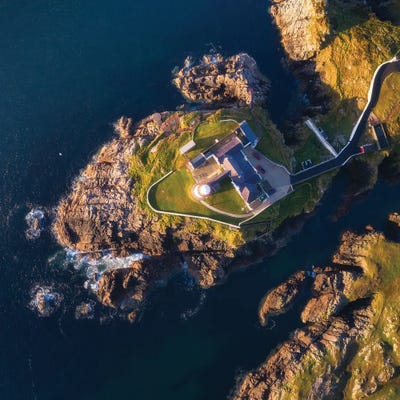 An Irish Lighthouse From Above by Daniel Gastager canvas print