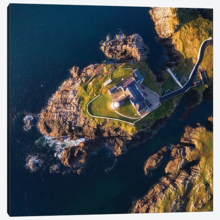 An Irish Lighthouse From Above Canvas Print #DGG340} by Daniel Gastager Art Print