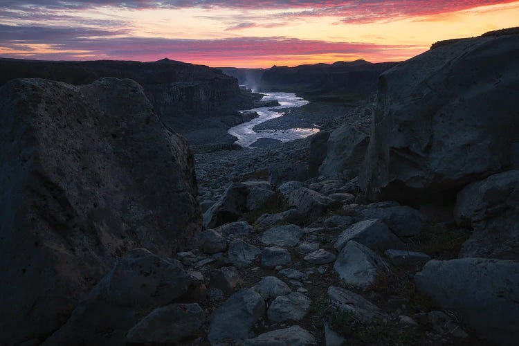 A Remote Canyon In Western Iceland