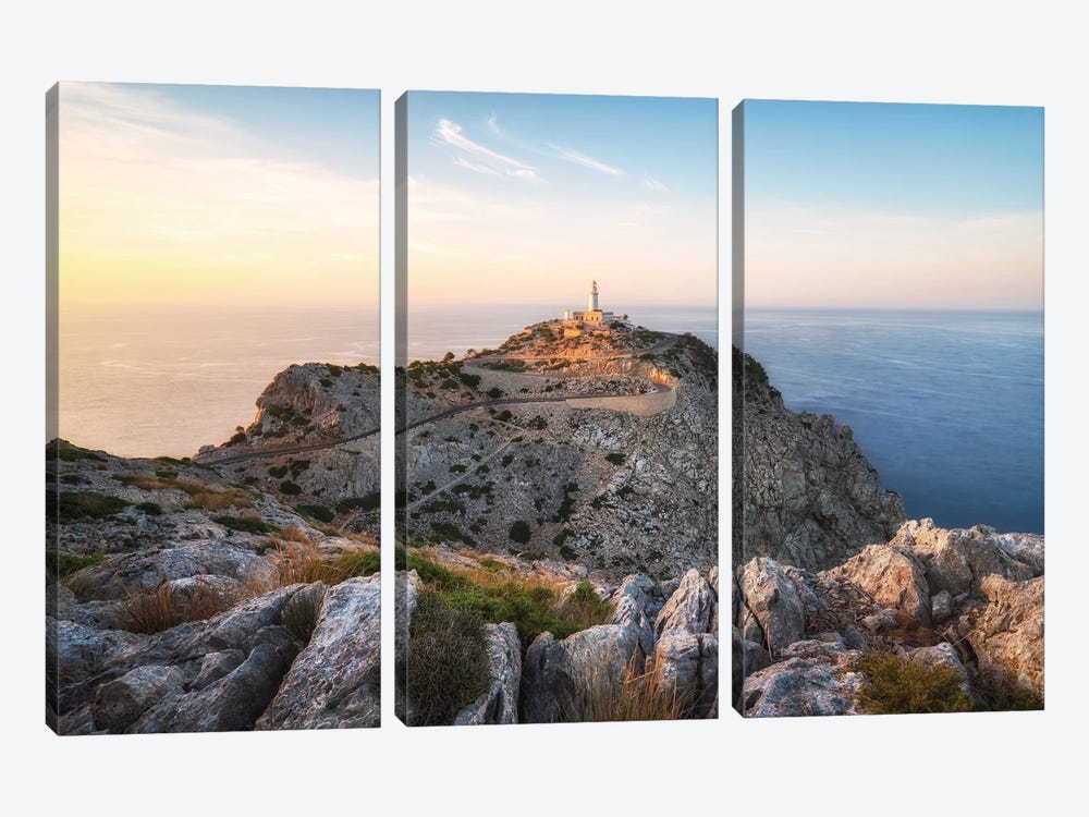 Golden Sunset At Cap De Formentor In Mallorca by Daniel Gastager 3-piece Art Print