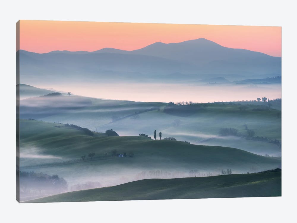 Dawn At The Hills Of The Beautiful Tuscany by Daniel Gastager 1-piece Canvas Art Print