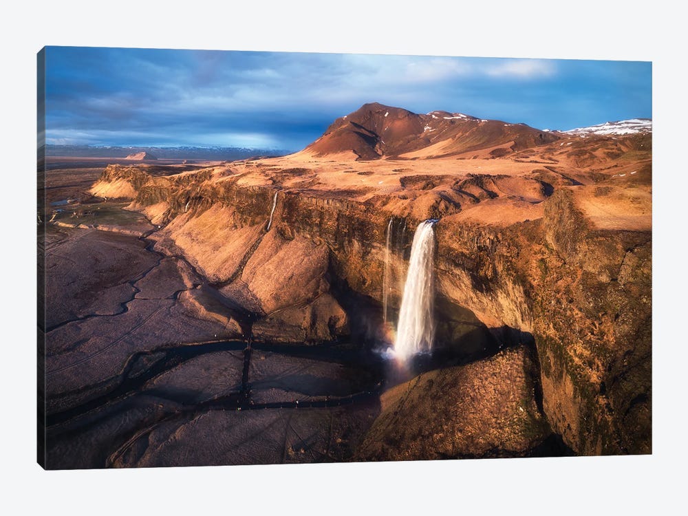 Panoramic View Of Seljalandsfoss by Daniel Gastager 1-piece Canvas Art