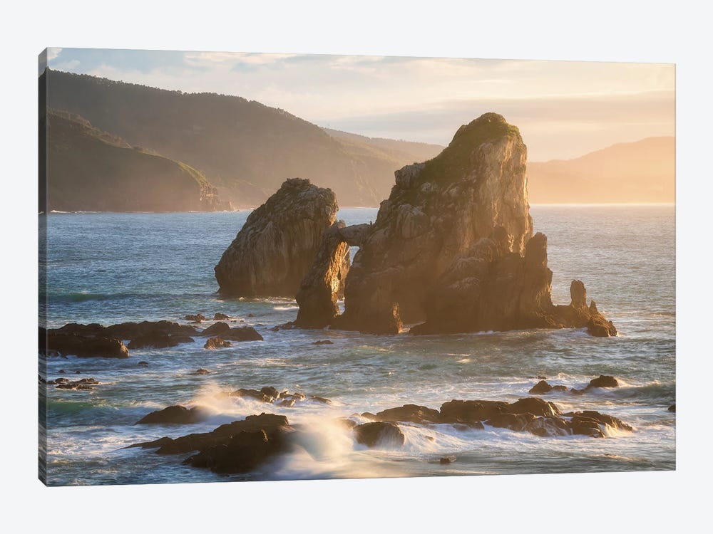 Golden Hour At The Coast Of Northern Spain by Daniel Gastager 1-piece Canvas Artwork