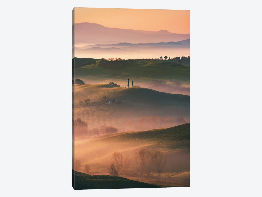 Golden Morning In The Hills Of The Beautiful Tuscany by Daniel Gastager 1-piece Canvas Print